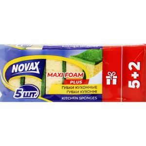 NOVAX Губки кухонные 5+2 MAXI FOAM